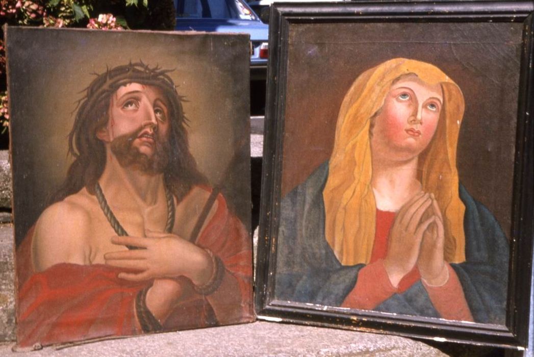 tableaux : Vierge et Christ - © Ministère de la Culture (France), Conservation des antiquités et des objets d’art du Morbihan, tous droits réservés