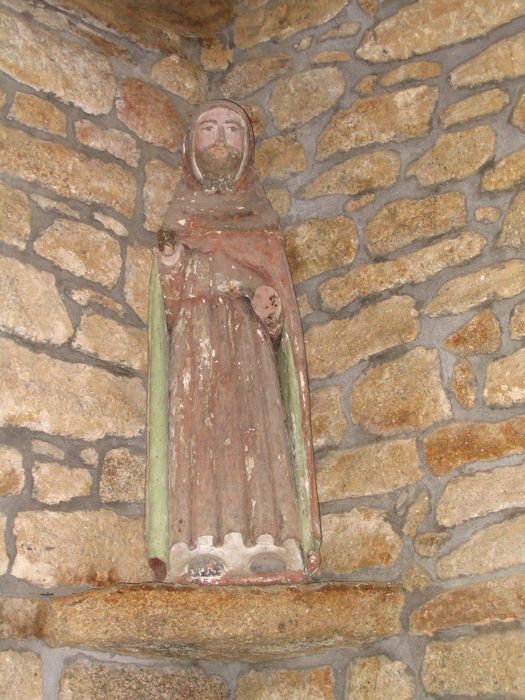 statue : Saint Moine (Saint Antoine ?) - © Ministère de la Culture (France), Conservation des antiquités et des objets d’art du Morbihan, tous droits réservés