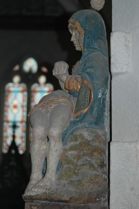 groupe sculpté : Vierge de Pitié - © Ministère de la Culture (France), Conservation des antiquités et des objets d’art du Morbihan – Tous droits réservés