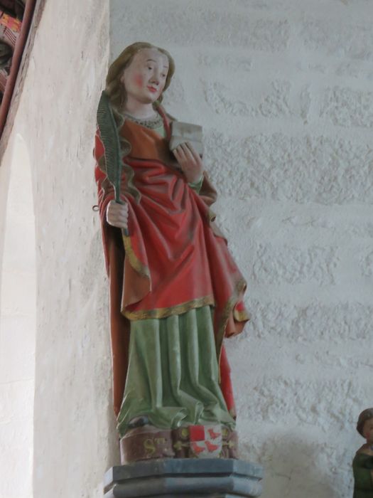 Statue sur console d'architecture : sainte Lucé