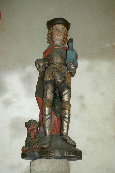 Groupe sculpté : saint Adrien