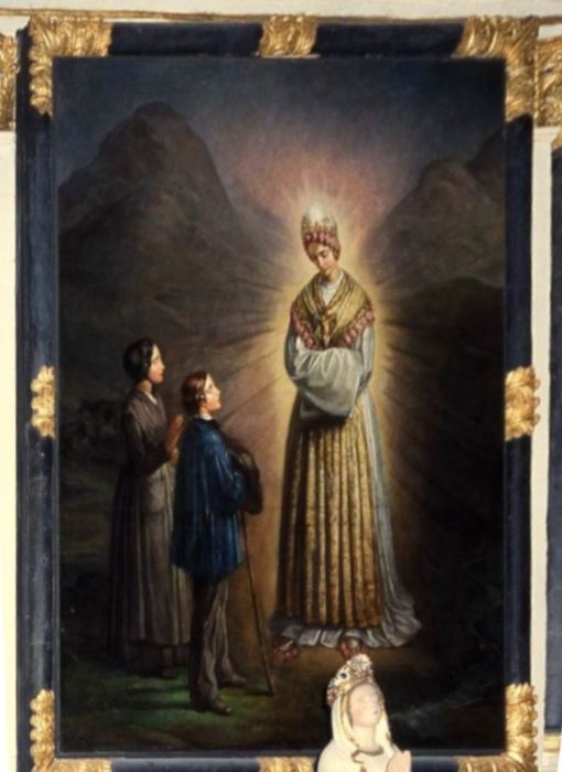 tableau : Notre-Dame de la Salette - © Ministère de la Culture (France), Conservation des antiquités et des objets d’art du Morbihan – Tous droits réservés