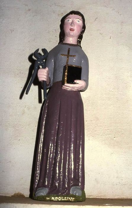 statue : Sainte Apolline - © Ministère de la Culture (France), Conservation des antiquités et des objets d’art du Morbihan – Tous droits réservés