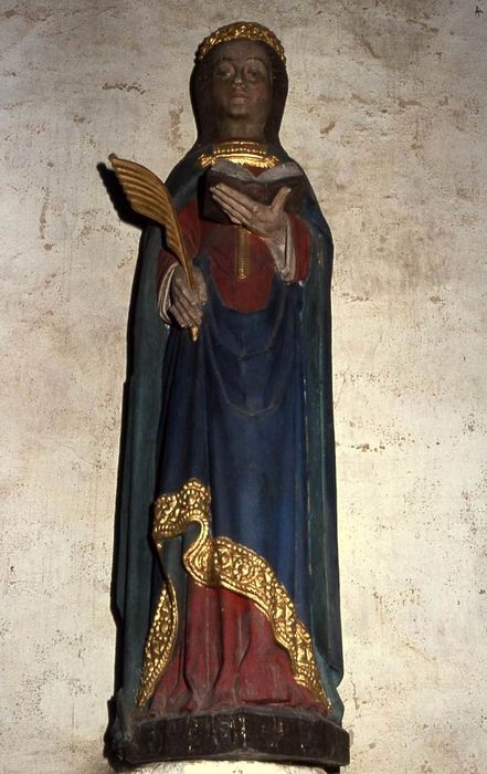 statue : Sainte Barbe - © Ministère de la Culture (France), Conservation des antiquités et des objets d’art du Morbihan – Tous droits réservés