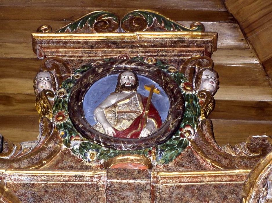 autel (maître-autel), retable, détail - © Ministère de la Culture (France), Conservation des antiquités et des objets d’art du Morbihan – Tous droits réservés