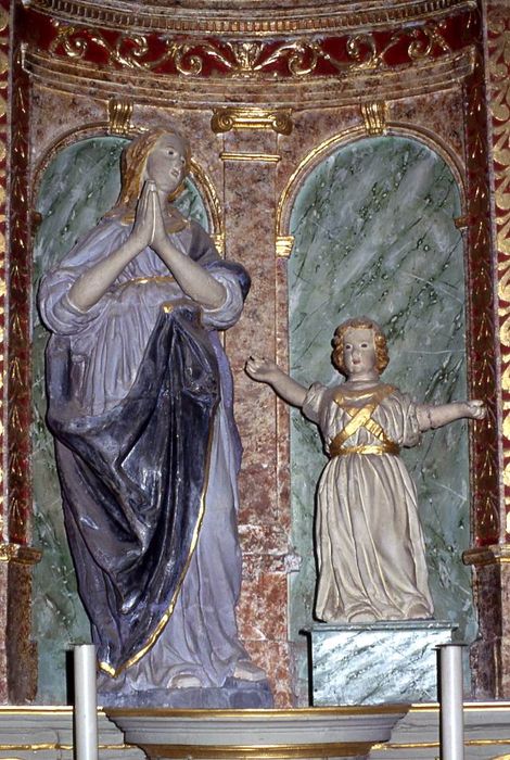 groupe sculpté : Saint Cyr et sainte Julitte - © Ministère de la Culture (France), Conservation des antiquités et des objets d’art du Morbihan – Tous droits réservés