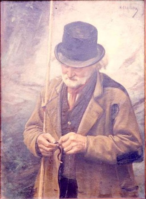 tableau : Le Vieux pêcheur - © Ministère de la Culture (France), Conservation des antiquités et des objets d’art du Morbihan – Tous droits réservés