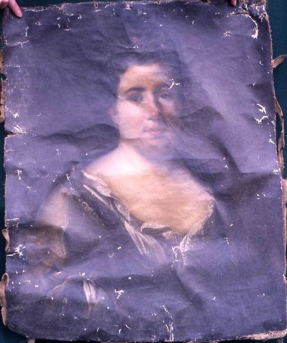 tableau : Portrait de femme n°2 - © Ministère de la Culture (France), Conservation des antiquités et des objets d’art du Morbihan – Tous droits réservés