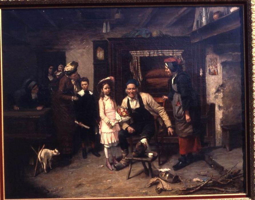 tableau : Fête du grand-père - © Ministère de la Culture (France), Conservation des antiquités et des objets d’art du Morbihan – Tous droits réservés