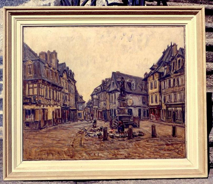 tableau : Place du Martray à Pontivy - © Ministère de la Culture (France), Conservation des antiquités et des objets d’art du Morbihan – Tous droits réservés