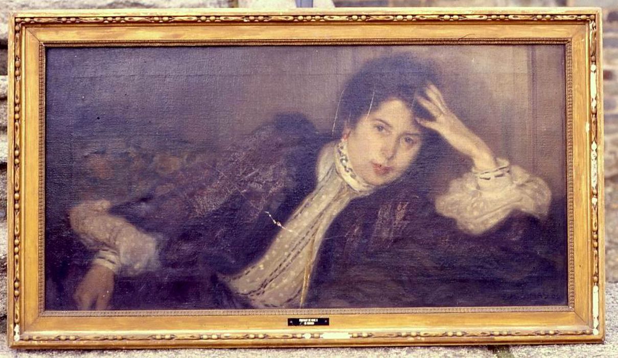 dessin : Portrait de Madame Schweitzer - © Ministère de la Culture (France), Conservation des antiquités et des objets d’art du Morbihan – Tous droits réservés