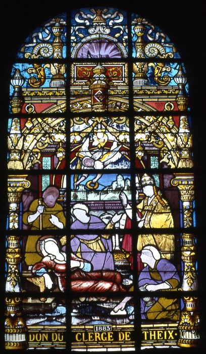 verrière : Vie de sainte Cécile - © Ministère de la Culture (France), Conservation des antiquités et des objets d’art du Morbihan – Tous droits réservés