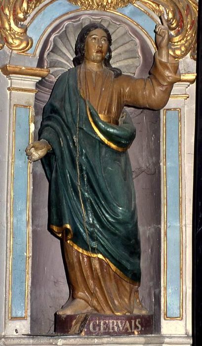 statue : Saint Gervais - © Ministère de la Culture (France), Conservation des antiquités et des objets d’art du Morbihan – Tous droits réservés