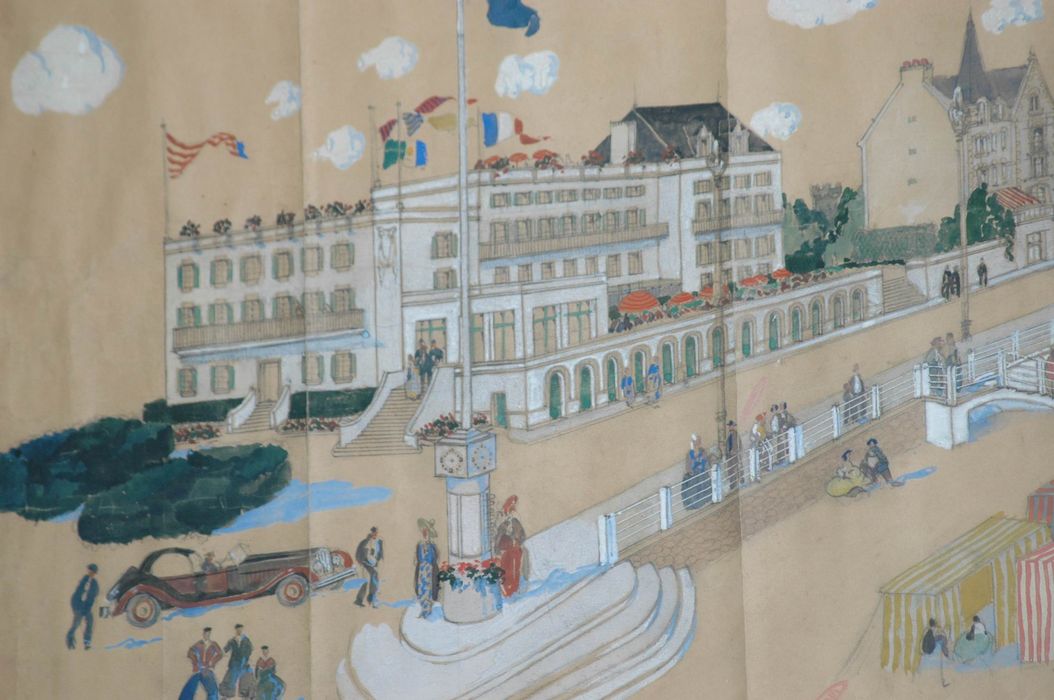 dessin : Vue panoramique de Quiberon - © Ministère de la Culture (France), Conservation des antiquités et des objets d’art du Morbihan – Tous droits réservés