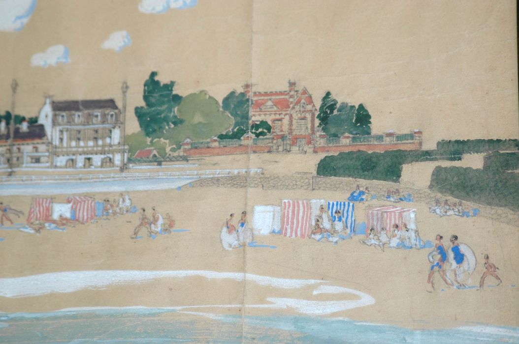 dessin : Vue panoramique de Quiberon - © Ministère de la Culture (France), Conservation des antiquités et des objets d’art du Morbihan – Tous droits réservés