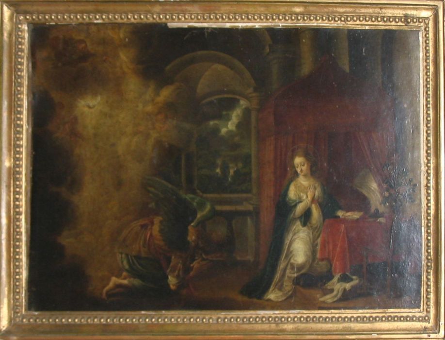 tableau : Annonciation - © Ministère de la Culture (France), Conservation des antiquités et des objets d’art du Morbihan – Tous droits réservés