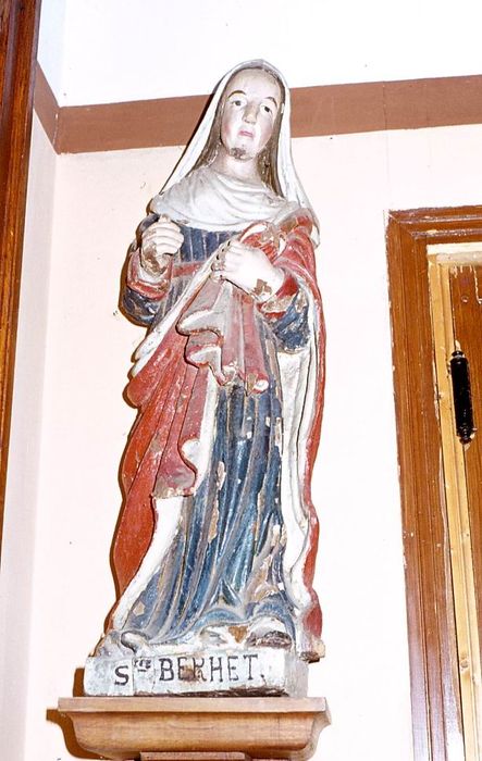 statue : Sainte Brigitte - © Ministère de la Culture (France), Conservation des antiquités et des objets d’art du Morbihan – Tous droits réservés