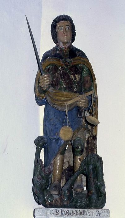 statue : Saint Michel - © Ministère de la Culture (France), Conservation des antiquités et des objets d’art du Morbihan – Tous droits réservés