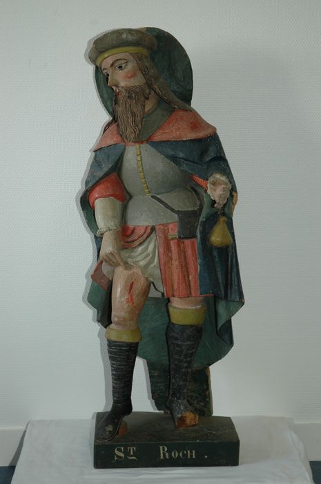 statue : Saint Roch - © Ministère de la Culture (France), Conservation des antiquités et des objets d’art du Morbihan – Tous droits réservés