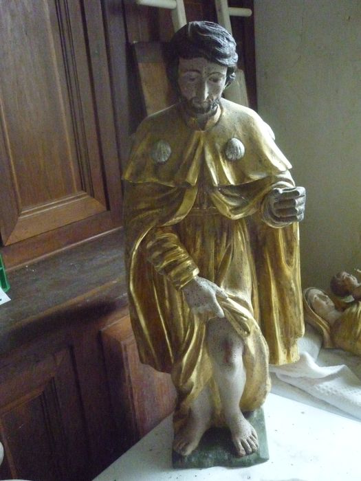 statue : Saint Roch, le chien et l'ange