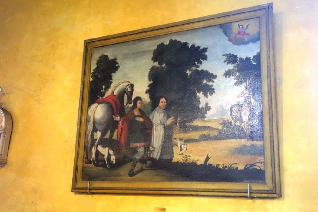 tableau : la Vision de saint Hubert et un donateur - © Ministère de la Culture (France), Conservation des antiquités et des objets d’art de la Nièvre – Tous droits réservés
