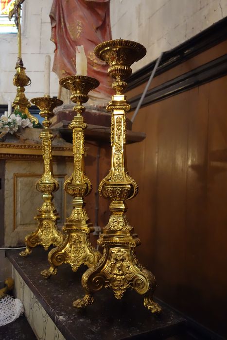 chandeliers (garniture d'autel) - © Ministère de la Culture (France), Conservation des antiquités et des objets d’art de la Nièvre – Tous droits réservés