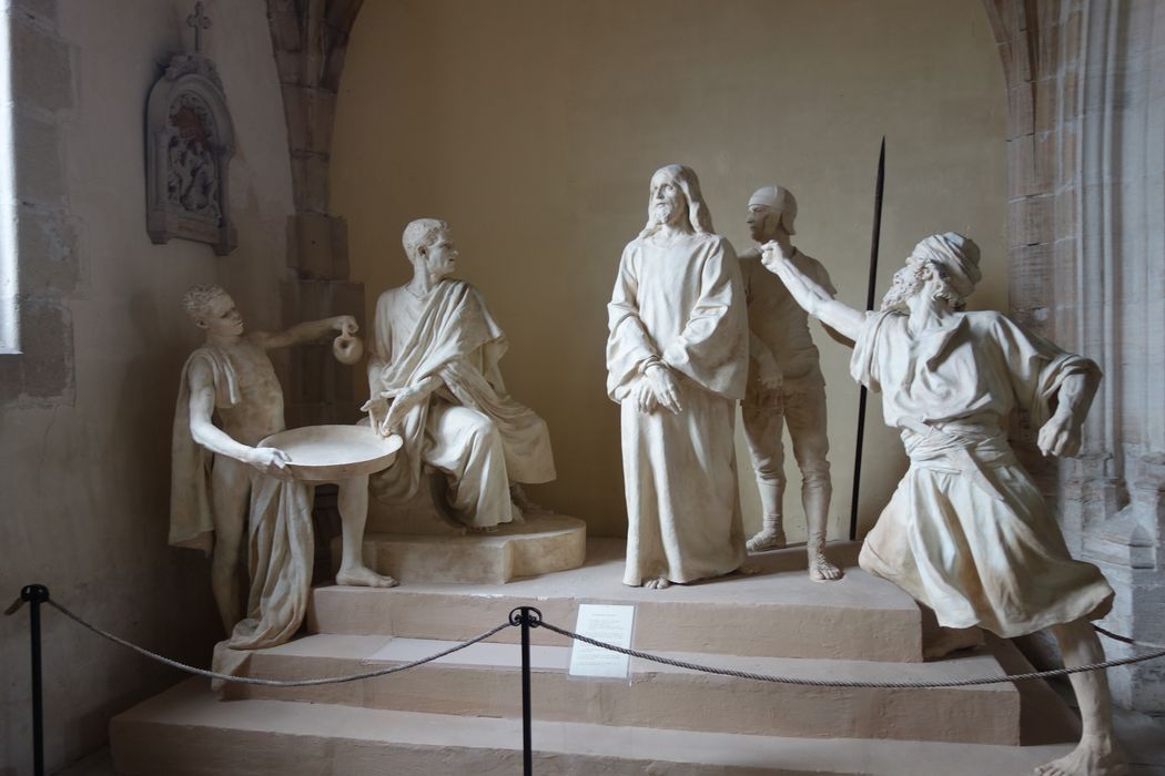 Groupe sculpté : Le Jugement du Christ