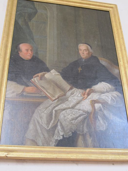 tableau : portrait d'un abbé de l'abbaye de Roches et d'un prieur