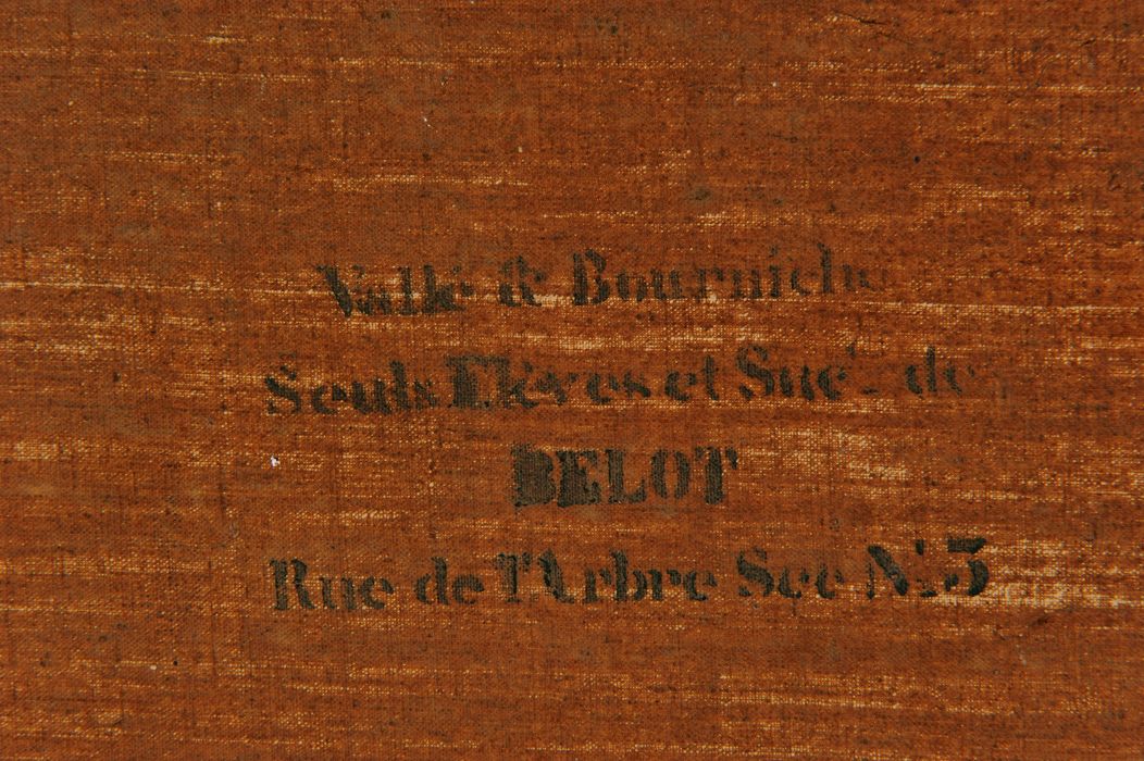 tableau : la Grande forge de Fourchambault, revers, détail