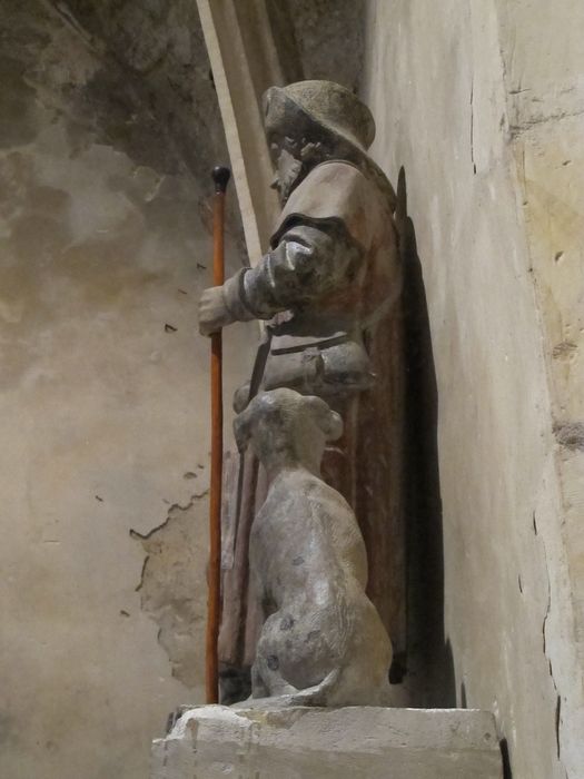 statue : saint Roch, profil gauche