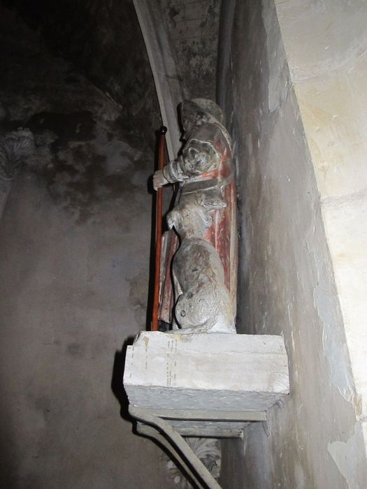 statue : saint Roch, profil gauche