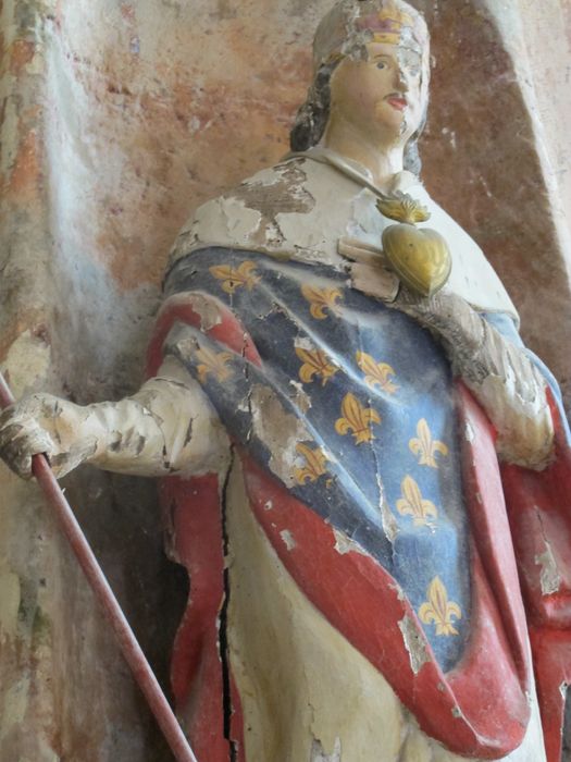 statue : Saint Louis, vue partielle