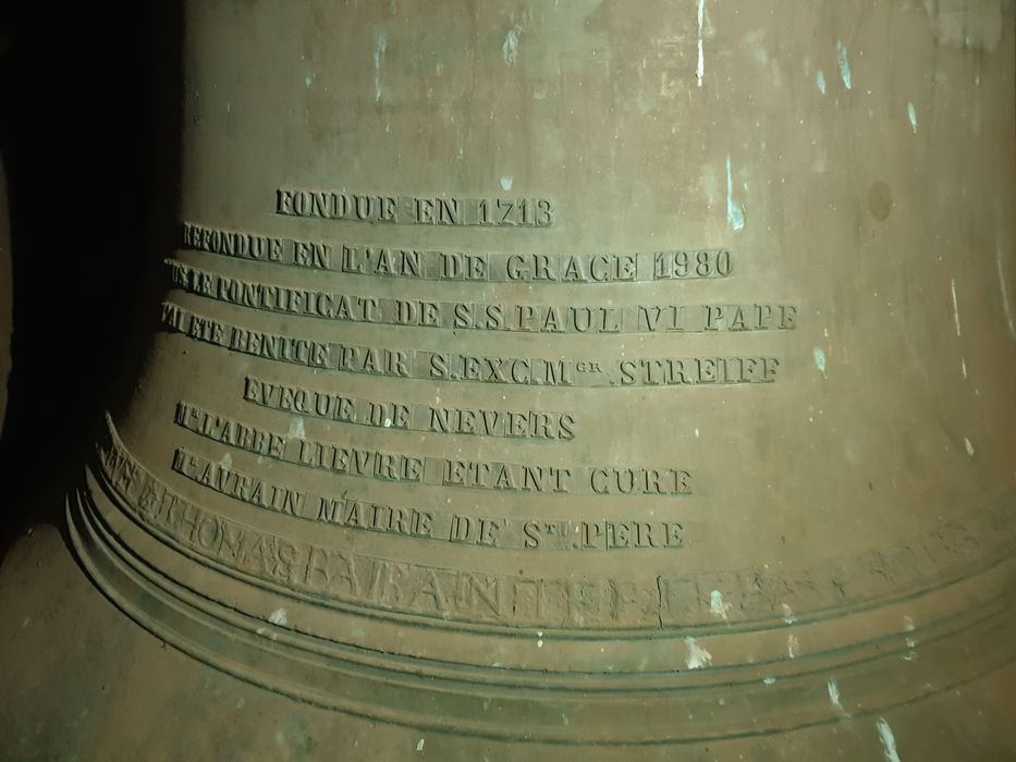 cloche, détail de l’inscription