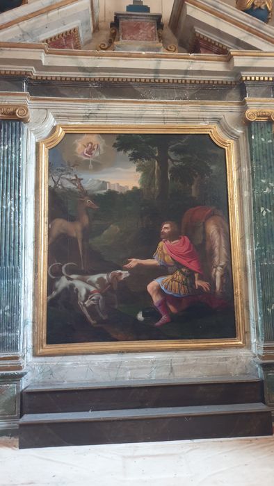 tableau : la Chasse de saint Hubert