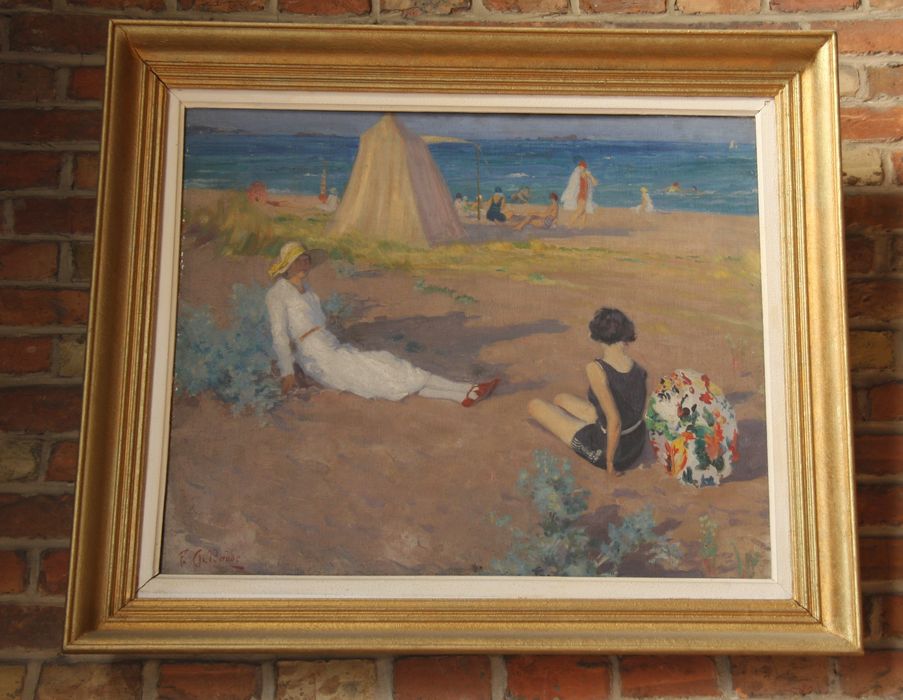 tableau : Scène de plage à Fréjus - © Ministère de la Culture (France), Conservation des antiquités et des objets d’art du Nord – Tous droits réservés 