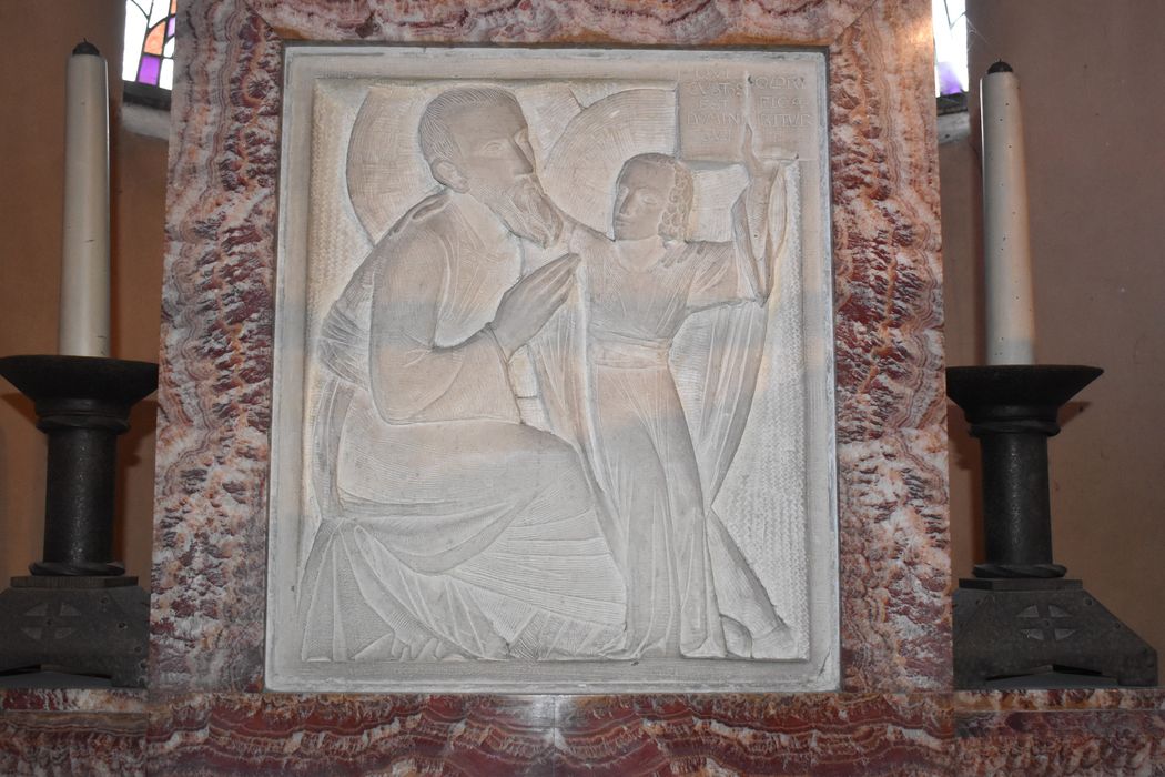 bas-relief : Saint Joseph et l'Enfant