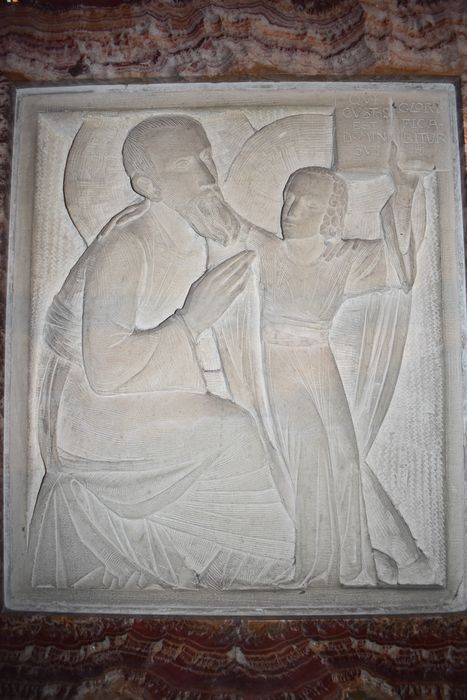 bas-relief : Saint Joseph et l'Enfant