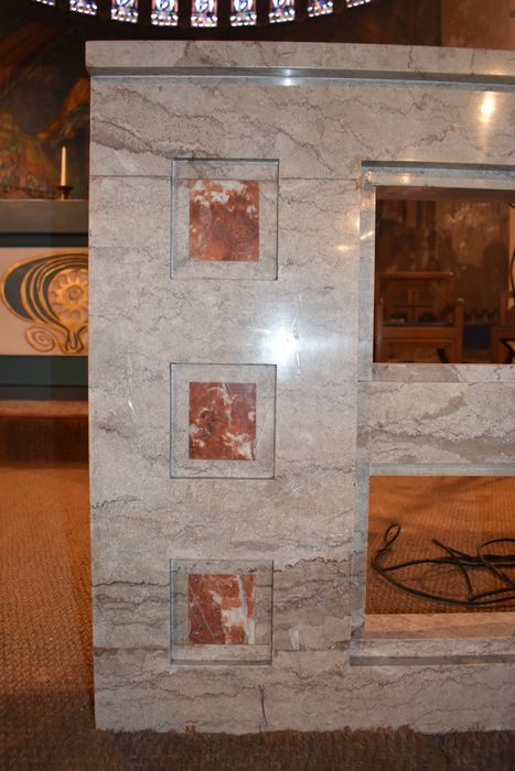 clôture de choeur (banc de communion), détail