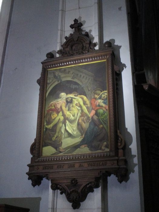 tableau (chemin de croix) : Mise au tombeau (la) - © Ministère de la Culture (France), Conservation des antiquités et des objets d’art du Nord – Tous droits réservés
