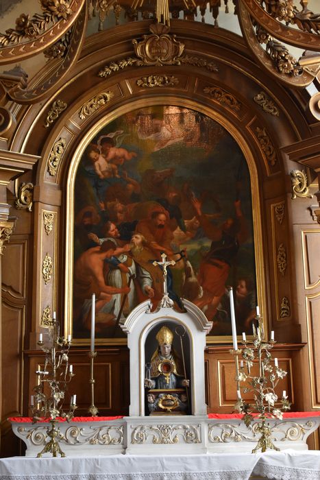 tableau du retable de Saint-Liévin : Le Martyre de saint Liévin - © Ministère de la Culture (France), Conservation des antiquités et des objets d’art du Nord – Tous droits réservés 