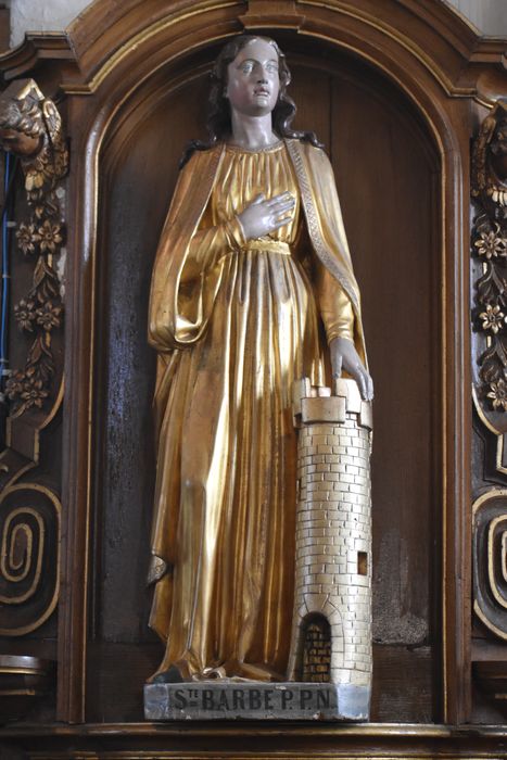 statue : Sainte Barbe - © Ministère de la Culture (France), Conservation des antiquités et des objets d’art du Nord – Tous droits réservés 