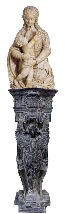 statue et son socle : Vierge à l'Enfant - © Ministère de la Culture (France), Conservation des antiquités et des objets d’art du Nord – Tous droits réservés