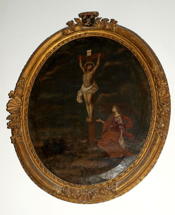 tableau : Christ en croix avec sainte Marie Madeleine - © Ministère de la Culture (France), Conservation des antiquités et des objets d’art du Nord – Tous droits réservés
