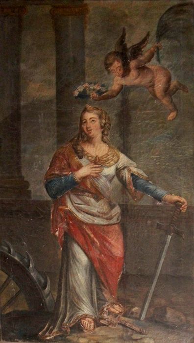 tableau : Sainte Catherine - © Ministère de la Culture (France), Conservation des antiquités et des objets d’art du Nord – Tous droits réservés 