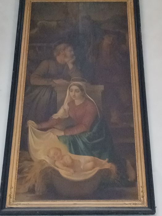 tableau (panneau peint) de retable : Nativité - © Ministère de la Culture (France), Conservation des antiquités et des objets d’art du Nord – Tous droits réservés 