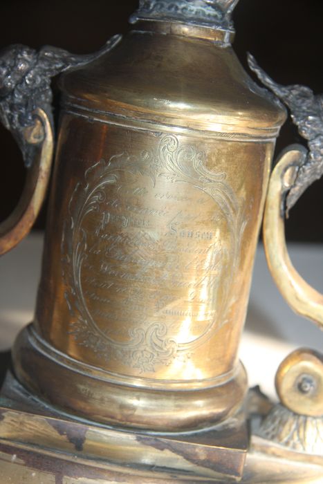 croix d'autel : Christ en croix, détail de l’inscription