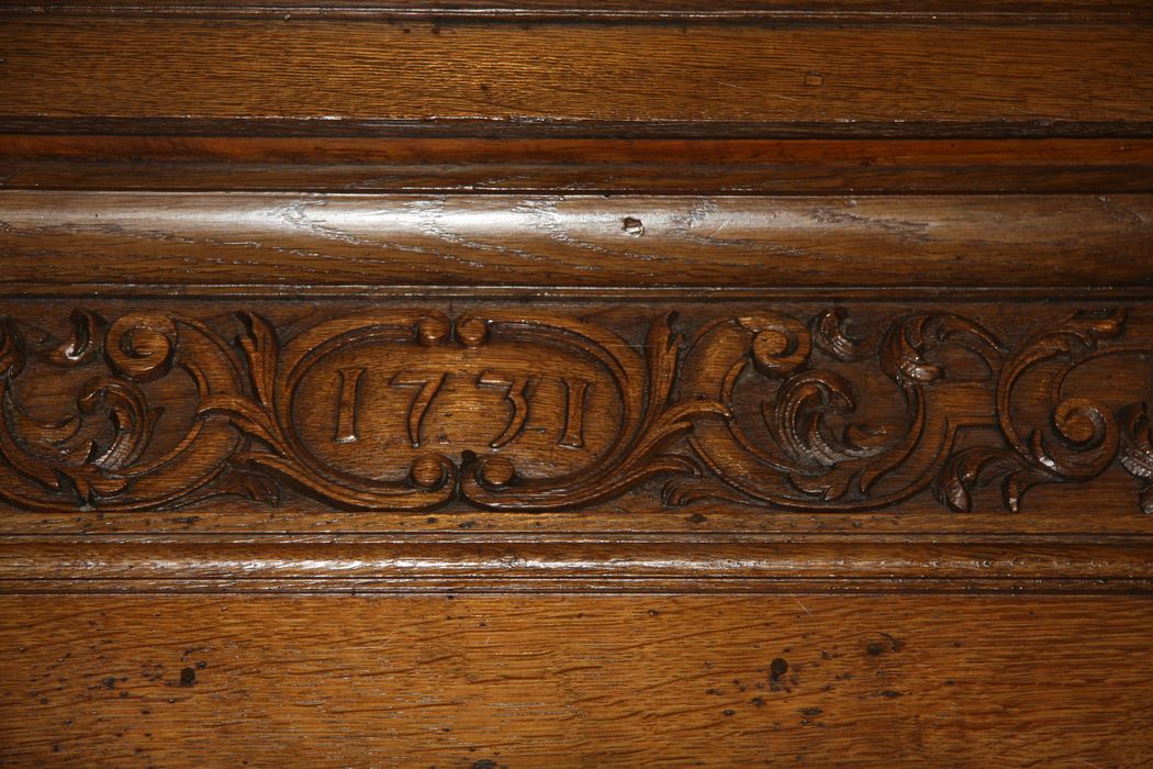 confessionnal, détail du millésime