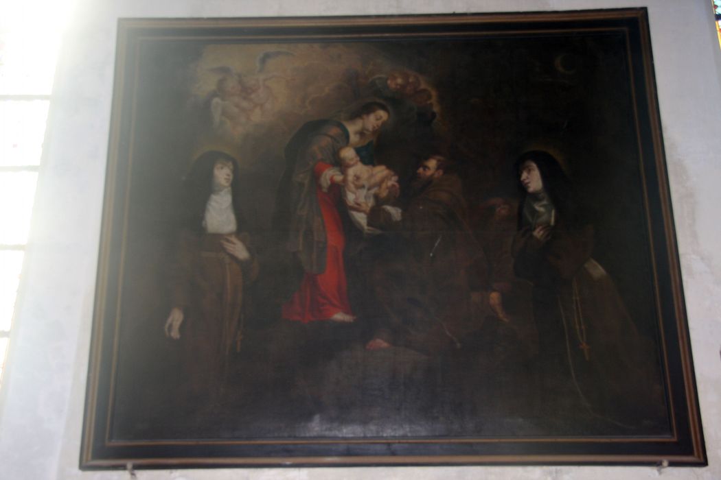 Tableau : La Vierge et Saint François