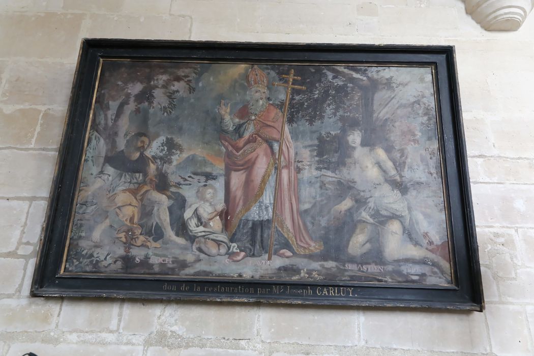 Tableau : saint Roch, saint Claude et saint Sébastien