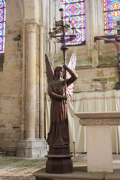 Deux statues : Anges photophores